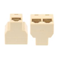 Rj45 Ethernet Cable Network Splitter Female For Laptop Lan 8p8c Modula 1 To 2 Socket Lan Port Connector Adapter Adapter Extender