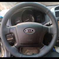 ปรับแต่ง DIY ไมโครไฟเบอร์หนังภายในรถพวงมาลัยสำหรับ Kia Cerato 2005-2012 Spectra Spectra5 2004-2009