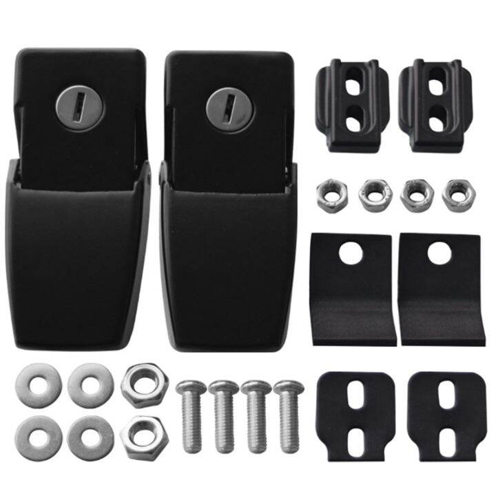 Stainless Steel Hood Latches Hood Lock Catch Latches Kit for Jeep