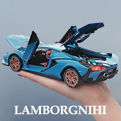 1:24 Lamborghini Sian โมเดลรถโลหะผสมโลหะหล่อขึ้นรูปรถของเล่นเด็ก Miniauto รถยนต์ของขวัญรถของเล่นสำหรับเด็กผู้ชาย