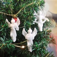 【CW】 3pcs/Set Deer Pull Cart Small Elk White Angel Doll Christmas Tree Pendant Home XMAS Party Wedding Decorations Kids Gift Navidad