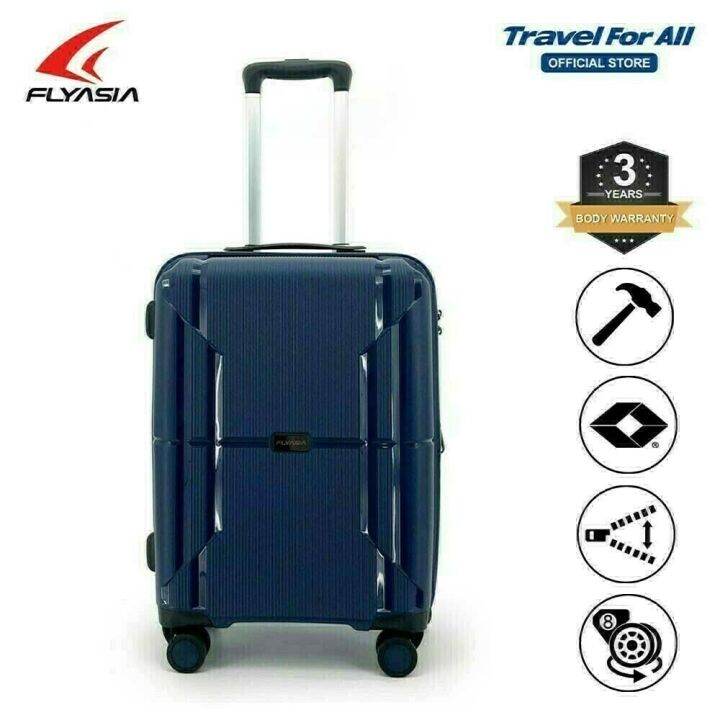FLYASIA Xtreme PP Hard Case Luggage Bag 20 Inch (Red/Dark Blue) Lazada