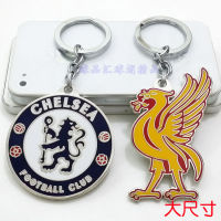 5Pcs Liverpool Football Clubs พวงกุญแจฟุตบอล Accessories Real Embrods C.s A.C.S Milans พวงกุญแจโลหะสีขนาดใหญ่0000