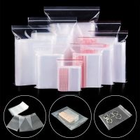 100pcs Transparent Ziplock Bag Jewelry / Food Storage Bag Kitchen Bag Transparent Zipper Bag Food Storage Dispensers