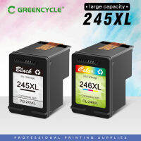 ตลับ CL246XL PG245XL Greencycle Dakwat Hitamwarna ผลิตซ้ำ Yang Sesuai untuk Canon PIXMA MG2400 MG2500 MG2522 TS302 MX492