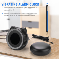 Loud Dual Alarm Clock with Bed Shaker, Vibrating Alarm Clock for Heavy Sleepers or Hearing Impaired, USB Charging Port