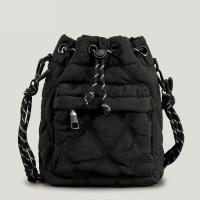 【Danqing family】 Casual Drawsting Padded Women Shoulder Bags Nylon Quilted Crossbody Bag Vintage Bucket Bag Small Tote Female Purses 2022 Winter