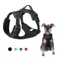 Nylon Dog Harness No Pull Reflective Breathable Medium Large Dogs Safety Vest Adjustable Pet Walking Training Running Harness