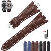 ○ 28mm Genuine Leather Watch Band for AP 26470 26133 15703 26470SO Strap Sport Waterproof Bracelet Handmade Watch Accessories