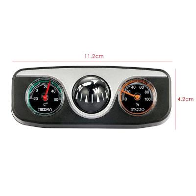 3 in 1 Guide Ball Car Compass Thermometer Hygrometer Car Ornaments Car Styling Interior Accessories For Auto Boat Vehicles