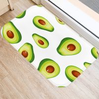 Avocado Printed Pattern Kitchen Entrance Door Mat 40*60 Coral Velvet Carpet Doormat Floor Mats Colorful Anti-Slip Rug 48047