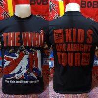 เสื้อวง THE WHO วงร็อค ไม่มีตะเข็บข้าง คอฟิต ป้ายUS เสื้อวินเทจ เสื้อทัวร์ วงร็อคต่างประเทศ