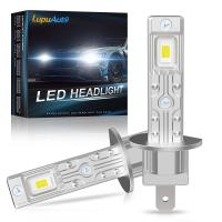 Lupuauto 2Pcs 12000Lm H1 Led Headlight Bulb H1 Led Canbus Car Head Fog Light 6000K White 12V 60W No Fan for Volkswagen Vw Kia Bulbs  LEDs  HIDs