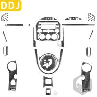 At】กล่องเกียร์สำหรับ Mazda MX-5 Miata MX5 NC 2009-2015โรดสเตอร์คาร์บอนไฟเบอร์เครื่องประดับตกแต่งรถภายในแผงหน้าปัดซีดีกล่องเกียร์ AC สติกเกอร์