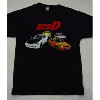 เสื้อยืดผ้าฝ้ายพิมพ์ลายขายดี เสื้อยืด พิมพ์ลายกราฟิกการ์ตูนอนิเมะ Initial D Series สีดํา