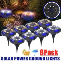 12LED Solar Power Disk Light Outdoor Garden Solar Underground Light Deck Light Spotlight Buried Solar Led Lamp Garden Decor