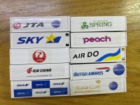 Brand new N Scale TomyTec Airline Containers Dimensions L6:W1.75:H1.80, 10 pcs.  ใหม่เอี่ยม N Scale TomyTec Airline Containers Dimensions L6:W1.75:H1.80, 10 pcs.