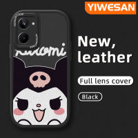 YIWESAN เคสสำหรับ Realme 10 Pro 5G Realme 10 Pro Plus,เคสโทรศัพท์หนัง Kuromi น่ารักเคสแฟชั่นลายซิลิโคนนิ่มดีไซน์ใหม่แฟชั่นเคสเลนส์แบบเต็มเคสป้องกันกล้อง