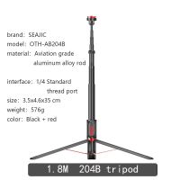 ขาตั้งกล้องขยายได้1.8เมตรพร้อมช่องเสียบแฟลชสำหรับไมโครโฟนไฟ LED สมาร์ทโฟนกล้อง SLR ขาตั้งแบบสามขาเซลฟี่ Vlog สำหรับขาตั้งกล้อง