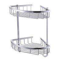 ▼ Bathroom Wall Shelf Single Dual Layers Corner Soap Shampoo Basket Aluminum Shelves Shower Caddy etagere mural banheiro douche