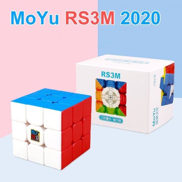 รูบิค-rubik-แม่เหล็ก-3x3-moyu-rs3m-2020-rubik-มีแม่เหล็ก-ของแท้100-อุปกรณ์ครบ