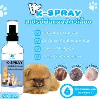 สเปรย์พ่นแผล ฆ่าเชื้อแบคทีเรียในแผล K-Spray สเปรย์พ่นผิวหนัง สเปรย์พ่นสุนัข 60ml P-VET