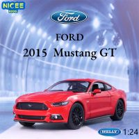 WELLY 1:24 2015 Ford Mustang GT Model Car Simulation Car Decoration Collection Gift Toy Die Casting Model Boy Toy B164