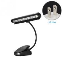 9 LED USB Light Clip-on for Music Stand Portable Flexible Gooseneck Eye Protection Reading Book Light Bed Desktop Lamp Light