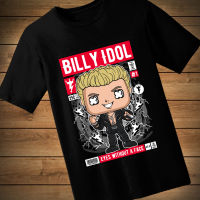 #020 เสื้อยืดลายการ์ตูน BILL Y IDOL เสื้อยืดสีดำ เสื้อใส่เล่น เสื้อยืด เสื้อคอกลม ใส่สบาย เสื้อสกรีน เสื้อสั่งทำ เสื้อยืดแขนสั้น เสื้อเท่