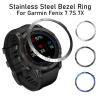 นาฬิกาสแตนเลสกรอบกันชนสำหรับ Garmin Fenix 7 7X 7S แหวนหนามเตยป้องกันรอยขีดข่วนบัมเปอร์โลหะอุปกรณ์เสริมของนาฬิกา