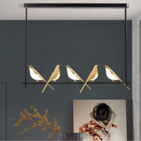 Modern with birds chandelier Nordic designer luxury chandelier art ceiling chandeliers dining room kitchen gold ring chandelier