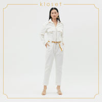 Kloset Jumpsuit With Pocket Detail(SS20-P015)จั๊มสูทแฟชั่น จั๊มสูทขายาว จั๊มสูท เสื้อผ้าแฟชั่น