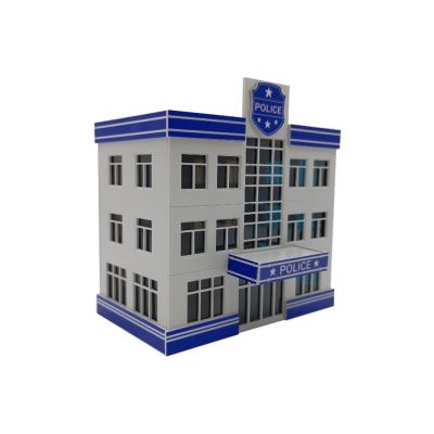 Outland Models Railway Scenery City Small Police Station Building 1:64 S Scale