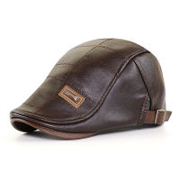 Top Level Leather Newsboy Cap Men Gorras Planas Duckbill Visor Hat Winter Autumn Warm Flat Caps Vintage Man Boinas Gatsby Hats