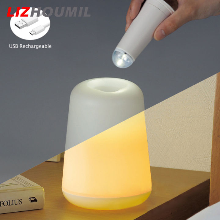 lizhoumil-ไฟฉายไฟเซนเซอร์กลางคืน-led-1w-usb-หรี่ไฟได้โคมไฟตั้งโต๊ะข้างเตียงสำหรับให้นมบุตร-ให้นมบุตร-110มม-x-150มม