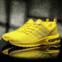 Big Size Outdoor Cushion Running Shoes for Men Yellow Sneakers Women Sport Shoes Man Sports Shoes for Kids Schue Boty GMB-1388