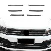 LHD for Tiguan L 2017-2021 Front Bumper Mesh Center Grille Grill Moulding Strips Cover Trim