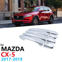 Chrome Handles Cover for Mazda CX-5 CX5 CX 5 2017 2018 2019 Catch Luxurious Car Cap Handle Exterior Auto Accessories Stickers