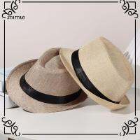 STATTAXI แฟชั่น Unisex Felt Jazz Cap Beach Sun Hat Top Hats Fedora Cap