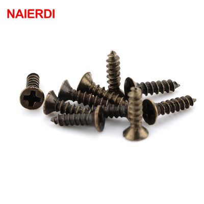 500 Pcs Naierdi Sekrup M2 x 6 Mm 8 Mm 10 Mm Perunggu Bulat Datar Kepala Pengeboran Diri Sekrup untuk Antik Engsel Kayu Dekorasi Alat Perangkat Keras