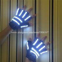 ☾℡๑ New Arrival LED Gloves Luminous Flashing Gloves Glasses Stage Props For Wedding Sex Woman Glasses Scream Costume For Parties