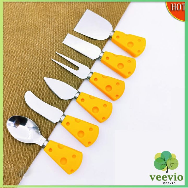 veevio-ช้อนส้อมด้ามชีส-ช้อนส้อมเกาหลี-มีดตัดเนย-ส้อมจิ้มผลไม้-tableware-มีสินค้าพร้อมส่ง