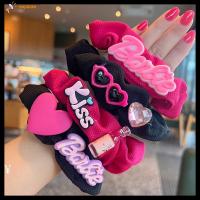 HUJAKON สีทึบทึบ ตุ๊กตาบาร์บี้ scrunchie แฟชั่นสำหรับผู้หญิง อีลาสติก ยางรัดผม ที่มัดผม อุปกรณ์เสริมผม เชือกมัดผม สำหรับผู้หญิง