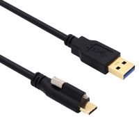 【DT】USB 3.1 Type-C Locking Connector to Standard USB3.0 Data Cable with Panel Mount Screw 0.3M 1M 2M 3M  hot