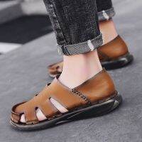 Sandals Leather Men Sandals Beach Shoes Summer For Plastic Gladiator Mens Comfort Rubber Sandal Leather Sandalias Homens 39 S