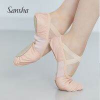 Sansha Adult Advanced Ballet Shoes Latex Sole Genuine Leather Soft Bottom Original Split Sole Ballet Dance Slippers NO.305LCO