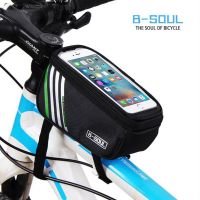 B-SOUL Bicycle Bag Frame Front Top Tube Cycling Bag MTB Waterproof Touch Screen Tube Storage For Mobile Phone