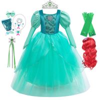 ZZOOI Kids Ariel Princess Mermaid Dress Little Girls Embroidery Ball Gown Children Princess Pageant Luxury Clothes Christmas Fancy