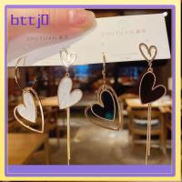 BTTJ0 3 pairs อสมมาตรไม่สมดุล ต่างหูรูปหัวใจ วันวาเลนไทน์ โลหะผสมอัลลอยด์ ต่างหูห้อยหัวใจ ของใหม่ วันแม่ในวันหยุด ต่างหูแบบห้อย สาวๆ