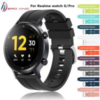 （A New Well Sell ） 22mm Silicone Band for Realme Watch S Strap Watchband Bracelet Fashion Sport Replacement Wristband Pro correa